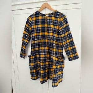 Flannel casual cotton dress